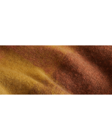 Plaid à carreaux terracotta et ocre – 130 × 180 cm