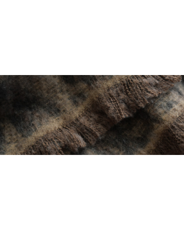 Détail de la texture du plaid léopard brun
