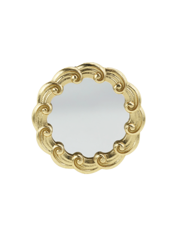Petit miroir doré à volutes