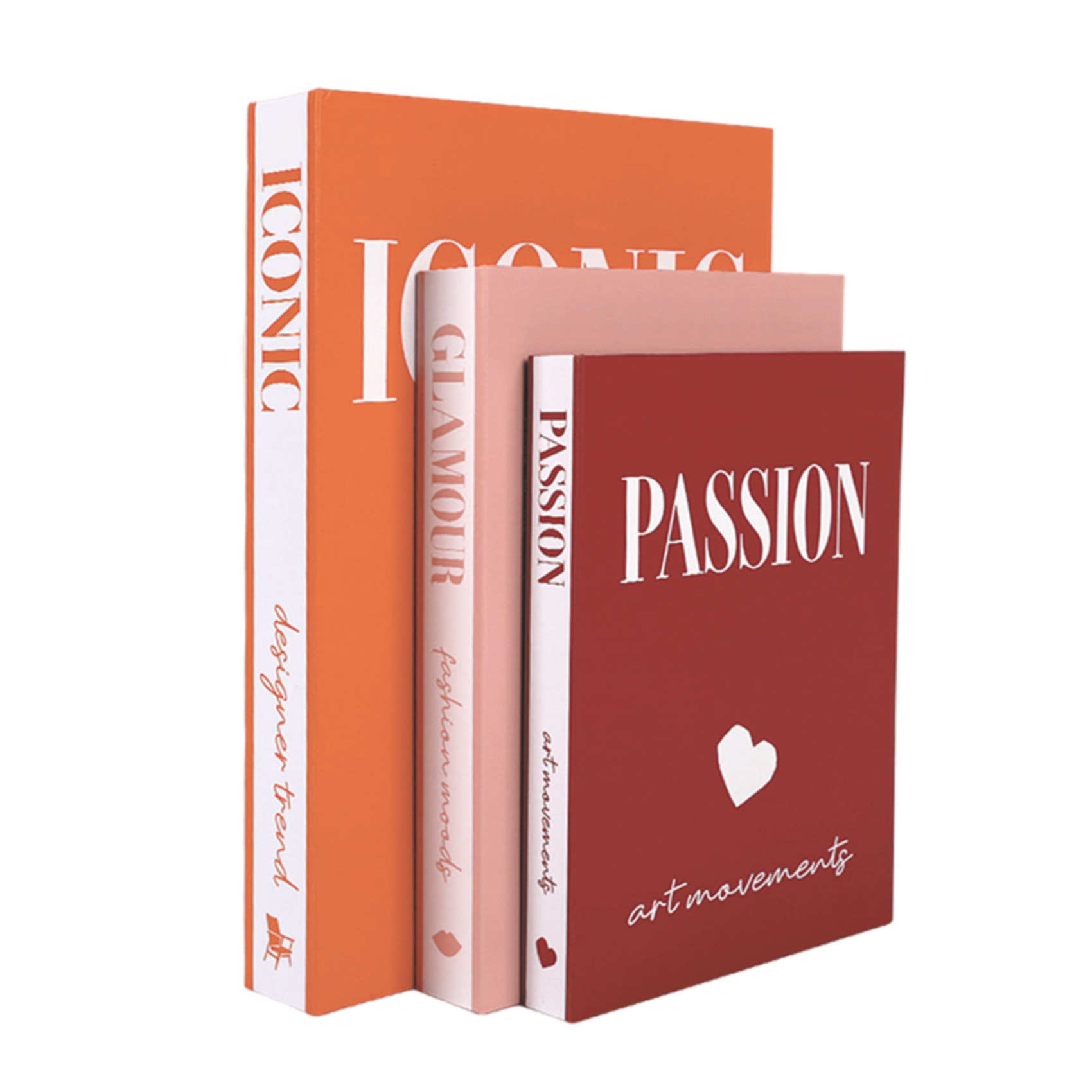 Set de 3 boîtes livres décoratives Iconic Glamour et Passion