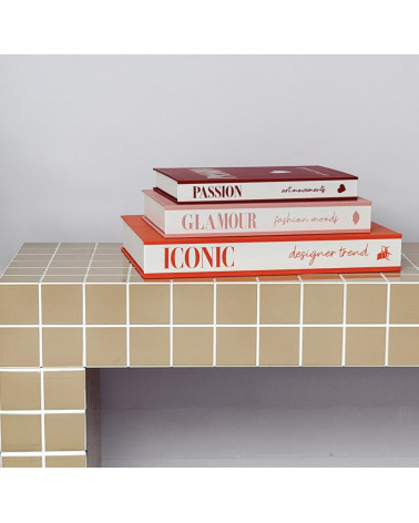 Set de 3 boîtes livres décoratives Iconic, Glamour & Passion