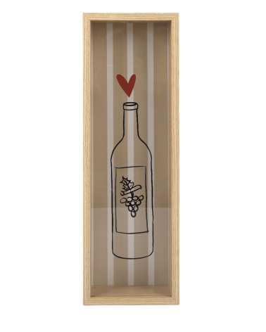 Cadre collecteur de bouchons de vin avec cœur rouge