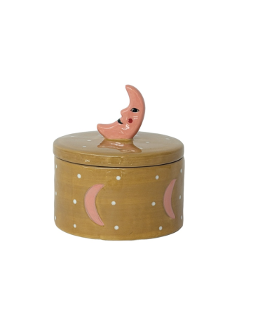 Boîte à bijoux lune en céramique | Déco originale