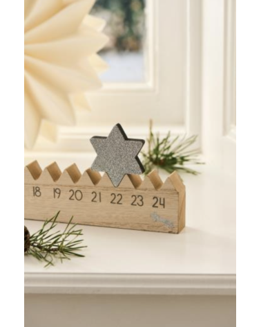 Calendrier de l'Avent en bois à déplacer