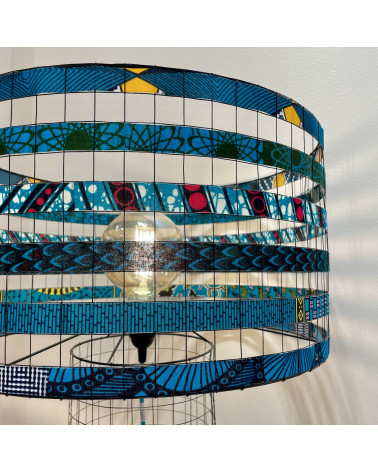 Abat-jour en wax - Noir Turquoise